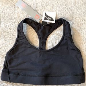 Liquido Sports Bra, Size Small (fits like XS) black racer back